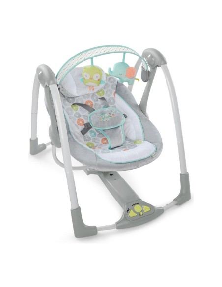 Rocking Chair Ingenuity Compact Swing - Hugs & Hoots White Grey