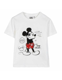 Child's Short Sleeve T-Shirt Mickey Mouse White