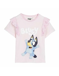 Child's Short Sleeve T-Shirt Bluey Pink Light Pink