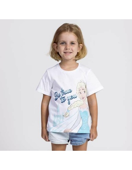 Child's Short Sleeve T-Shirt Frozen White