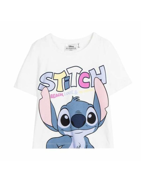 Child's Short Sleeve T-Shirt Stitch White