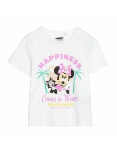 Child's Short Sleeve T-Shirt Minnie Mouse White