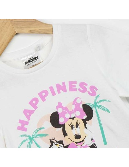 Child's Short Sleeve T-Shirt Minnie Mouse White