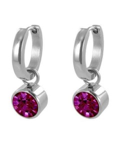 Ladies' Earrings CO88 Collection 8CE-60005 Silver Fuchsia