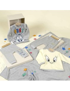 Baby's Tracksuit Looney Tunes Grey 2