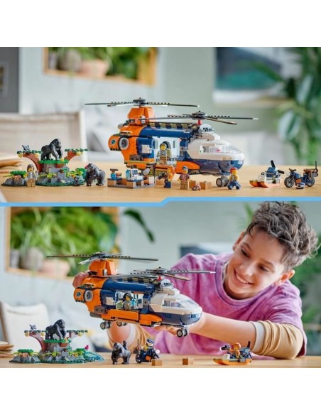 Construction set Lego 60437 Jungle Explorer Helicopter Base Camp Multicolour