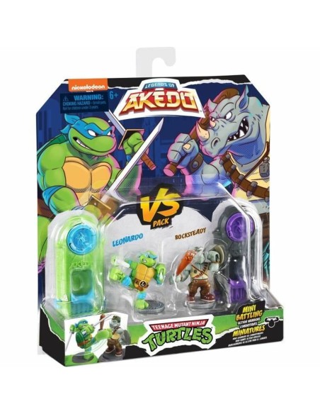 Combat figures Teenage Mutant Ninja Turtles Legends of Akedo: Leonardo vs Rocksteady
