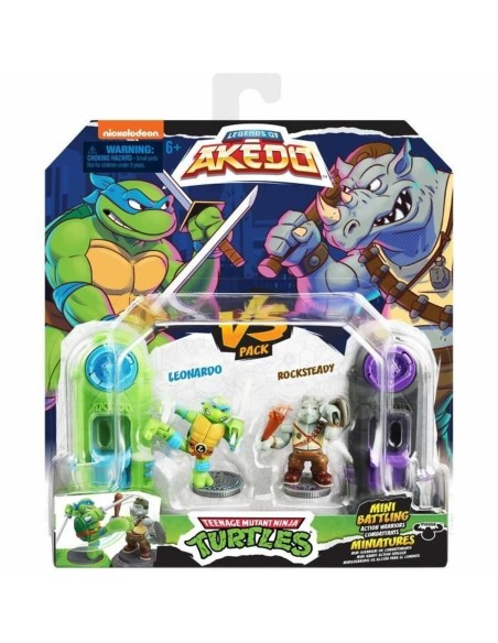 Combat figures Teenage Mutant Ninja Turtles Legends of Akedo: Leonardo vs Rocksteady