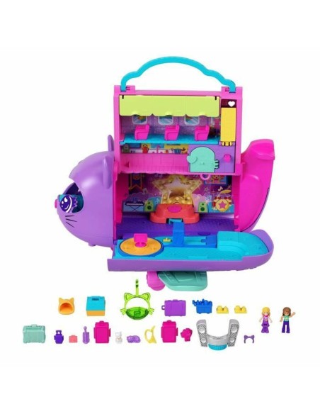 Playset Polly Pocket Transforming Kitten Airplane-Box
