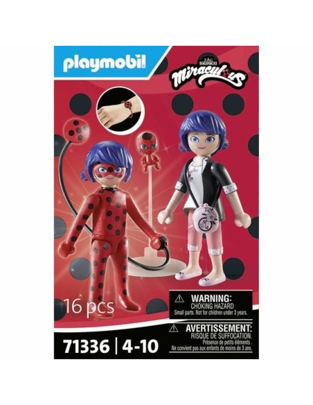 Playset Playmobil 71336 Miraculous: Marinette & Ladybug 16 Pieces