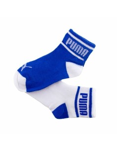 Sports Socks Puma Wording x2 Blue Unisex 2