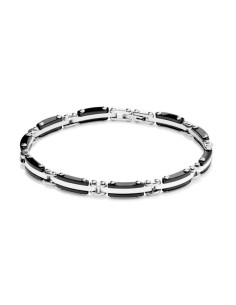 Men's Bracelet Radiant RH000002 Black Silver