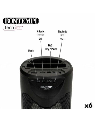 Speaker with Karaoke Microphone Bontempi 6 Units
