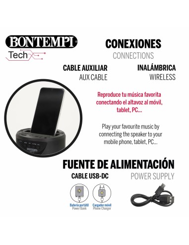 Speaker with Karaoke Microphone Bontempi 6 Units