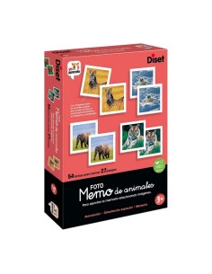 Educational Game Diset Memo Photo Animales 54 Pieces