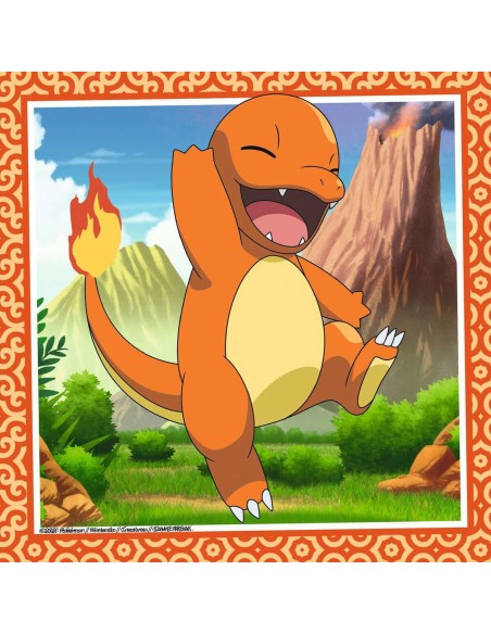3-Puzzle Set Pokémon Ravensburger 05586 Bulbasaur, Charmander & Squirtle 147 Pieces