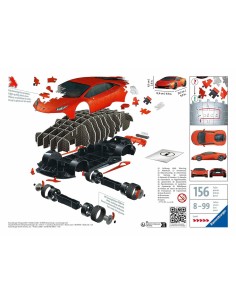 3D Puzzle Ravensburger Lamborghini 25 cm Car 108 Pieces 2