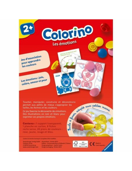 Educational Baby Game Ravensburger Colorino - Emotions Yellow Pink (French) (FR)