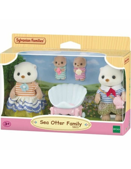 Jointed Figure Sylvanian Families La familia de las nutrias marinas animals