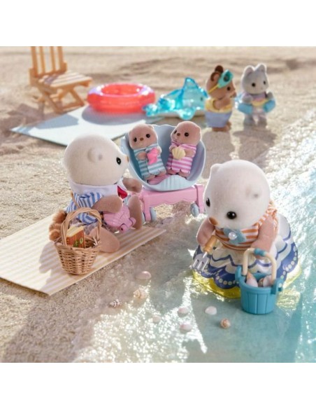 Jointed Figure Sylvanian Families La familia de las nutrias marinas animals