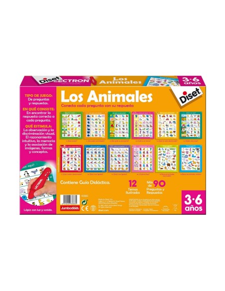 Educational Game Diset The animals Pencil Lights with sound (ES)