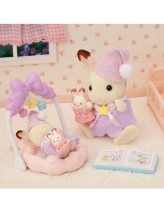 Jointed Figure Sylvanian Families Las hermanas conejitas de chocolate: hora de dormir Girl 2