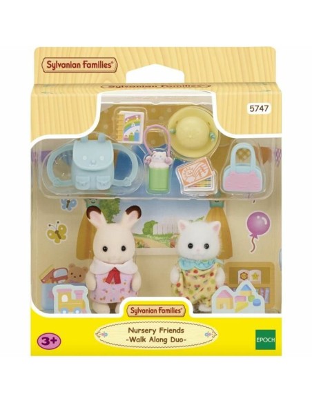 Playset Sylvanian Families The Baby Duo on a Walk 2 Pieces 9 Pieces