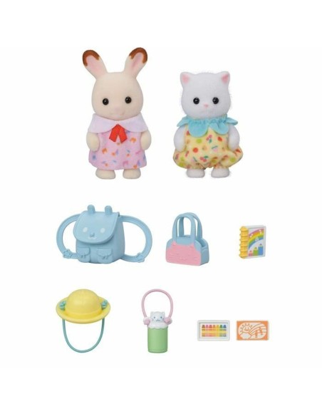 Playset Sylvanian Families The Baby Duo on a Walk 2 Pieces 9 Pieces