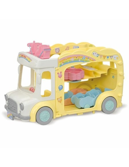 Dolls House Accessories Sylvanian Families 5744 Rainbow Fun Nursery Bus