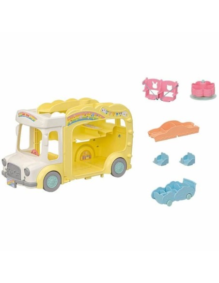 Dolls House Accessories Sylvanian Families 5744 Rainbow Fun Nursery Bus