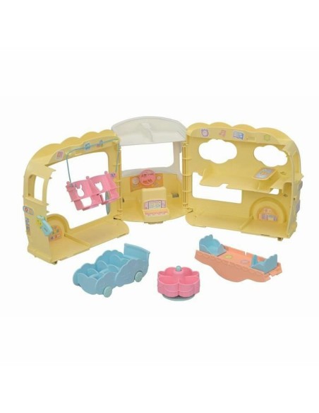 Dolls House Accessories Sylvanian Families 5744 Rainbow Fun Nursery Bus