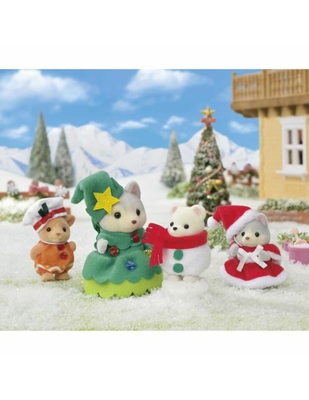 Dolls House Accessories Sylvanian Families Happy ChristmaS Friends