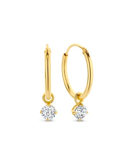 Ladies' Earrings New Bling 9NB-1206 Golden