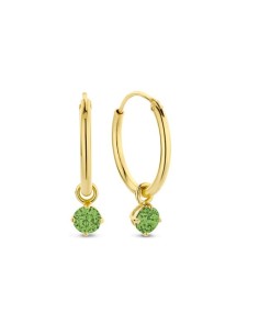 Ladies' Earrings New Bling 9NB-1213 Golden Green