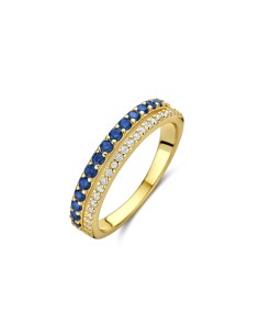 Ladies' Ring New Bling 9NB-1576-56 16 Golden Blue
