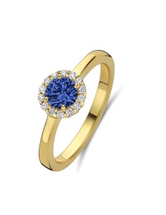 Ladies' Ring New Bling 9NB-1540-52 12 Golden Blue