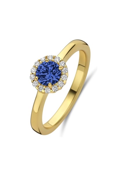 Ladies' Ring New Bling 9NB-1540-52 12 Golden Blue