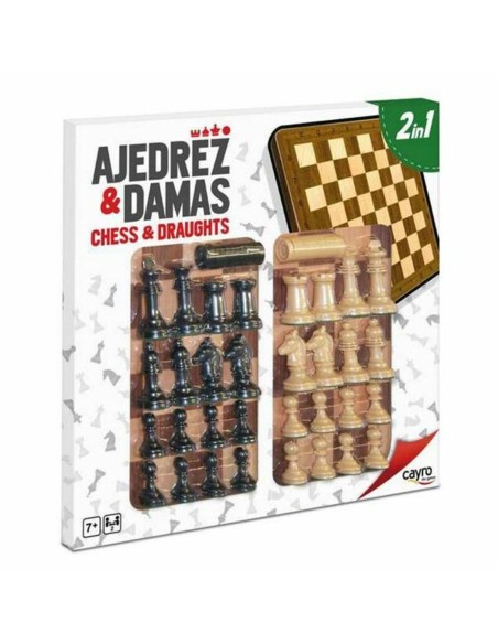 Parchís, Chess and Checkers Board Cayro Wood Plastic