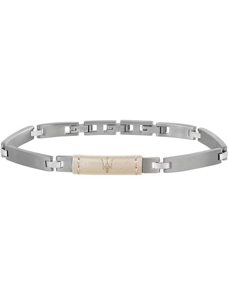 Men's Bracelet Maserati ICONIC Leather Stainless steel