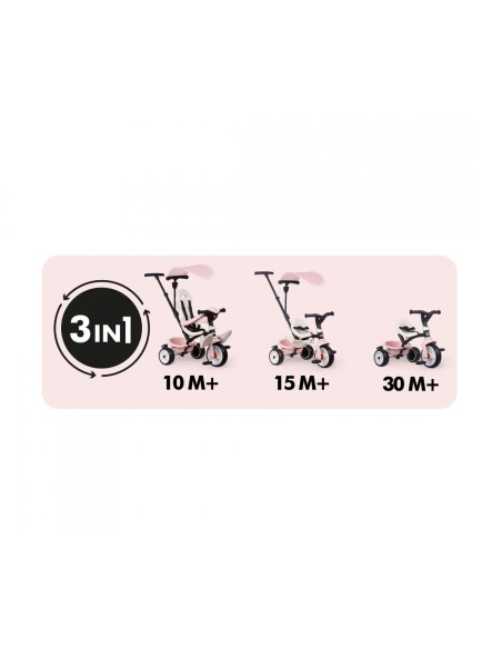 Tricycle Smoby Paseo para bebés Pink