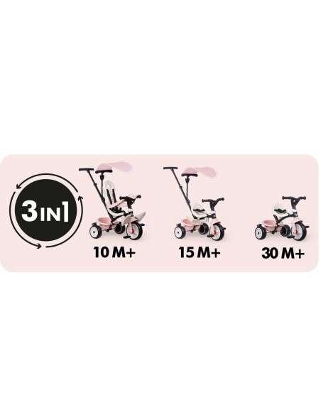 Tricycle Smoby Paseo para bebés Pink