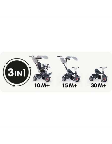 Tricycle Smoby Baby Driver Grey