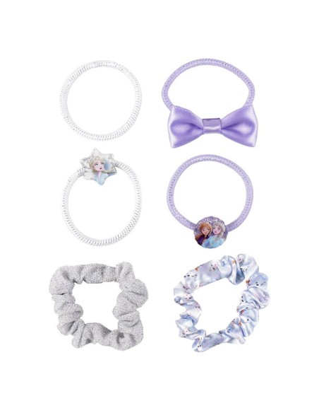 Hair ties Frozen Multicolour 6 Units
