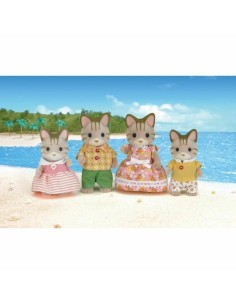 Action Figures Sylvanian Families Striped Cat Family 2