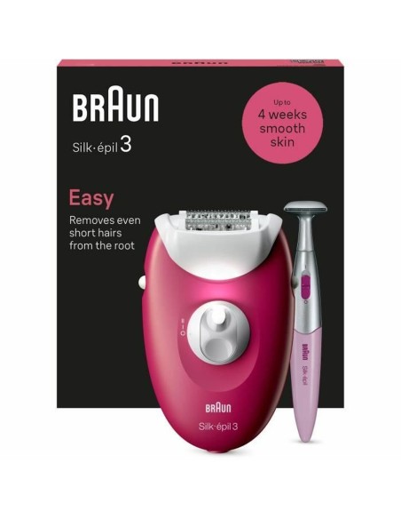 Electric Hair Remover Braun 3-202 Fuchsia