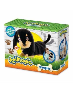 Fluffy toy Animagic Waggles on the go with sound Brown