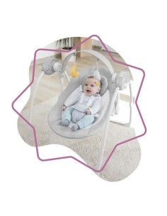 Rocking Chair Badabulle Candy Comfort Swing Grey White 2