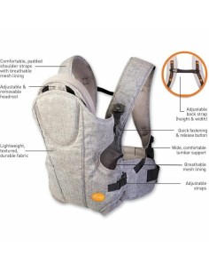 Baby Carrier Backpack Dreambaby Oxford Grey + 3 years 15 kg 2