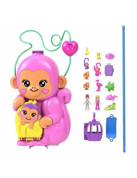 Baby Doll with Accessories Polly Pocket Mommy Monkey and Baby