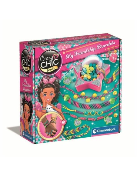 Bracelet Making Kit Clementoni Friendship bracelet creation box Plastic